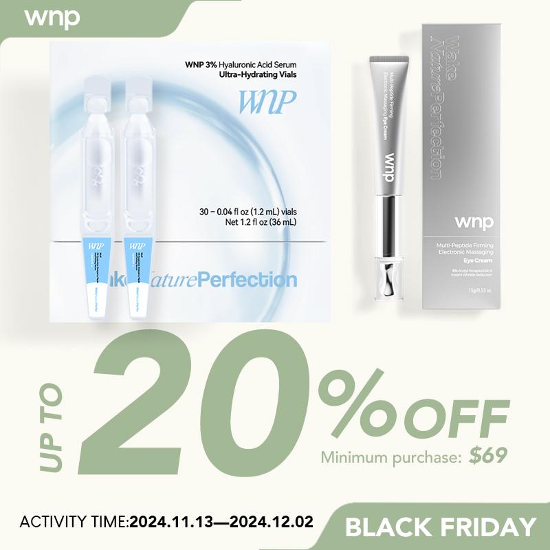 WNP Futura Tech Skin Set -Vegan| 3% Hyaluronic Acid Serum,Massaging Eye Cream| Skincare Skin Repair Comfort Hydrate Moisturize Hydrating Moisturizer