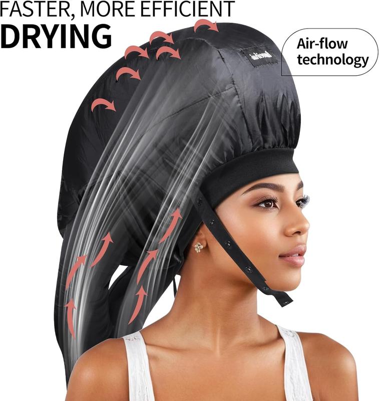 Large Bonnet Hooded Hair Dryer Attachment, Hair Dryer Bonnet Attachment for Curly Hair Your Ideal Hair Diffuser Solution-Large Capacity Hair Dryer Cap for Quick Styling of Curly Hair