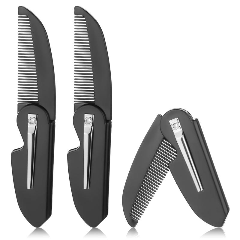 3 count Mustache Comb, Folding Portable Beard Comb for Men, Fine  Hair Comb Straightener for Men Mustache Hair Care Styling