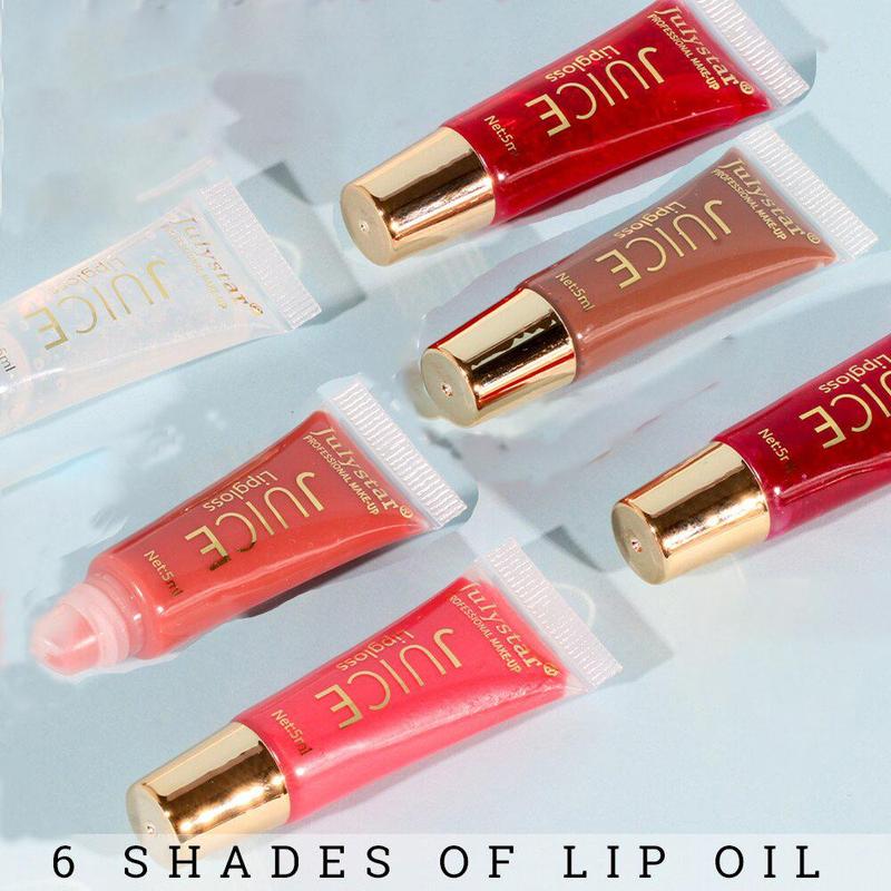 Fruit Flavor Lip Oil, 6 Counts Long Lasting Moisturizing Lip Gloss, Glossy Lip Glaze Stick, Plumping Lip Oil Lip Stick for All Occasions Makeup, Girls and Women, Makeup Cosmetic Products