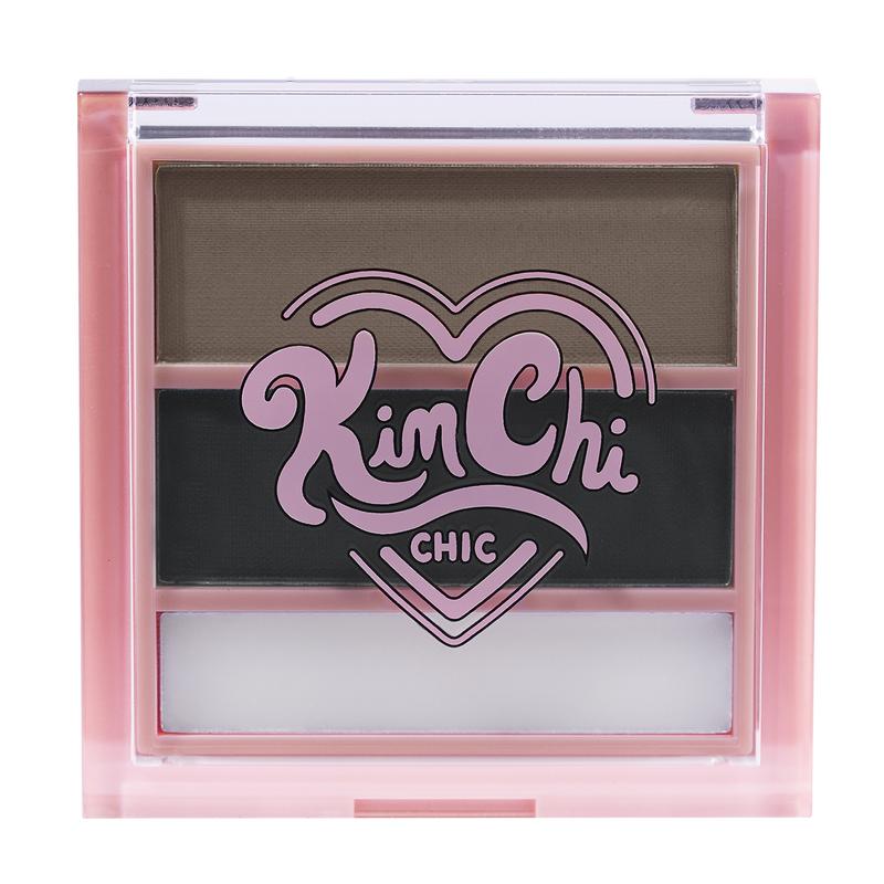 KimChi Chic KimBROWly Eyebrow Powder and Wax Duo - Shade & Contour for Natural-looking Brows, Cosmetic Makeup