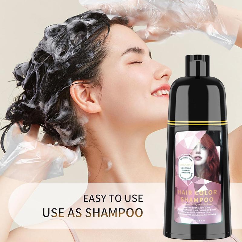 Amococo Hair Color Shampoo, Hair Dye Shampoo, Instant Grey Hair Coverage, Wine Red, Chestnut Brown, Purple, Perfect Gifts for Women&Men Scent Haircare Scented