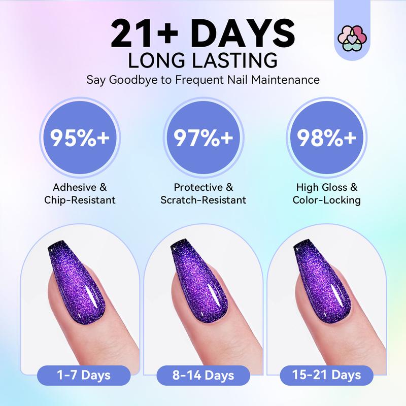 SAVILAND 12 Colors Crystal Cat Eye Gel Nail Polish Set Glitter Spring Summer Shiny Dreamy Series with Double-head Magnetic Stick Reflective Disco 2023 Manicure DIY Sparkle Nail Art Salon Home Gifts Nail Care Cutics Cosmetic