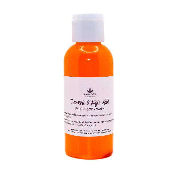 Turmeric and Kojic Body Wash 2 oz Sample Size - Body Care Skincare   Cleansing Soap