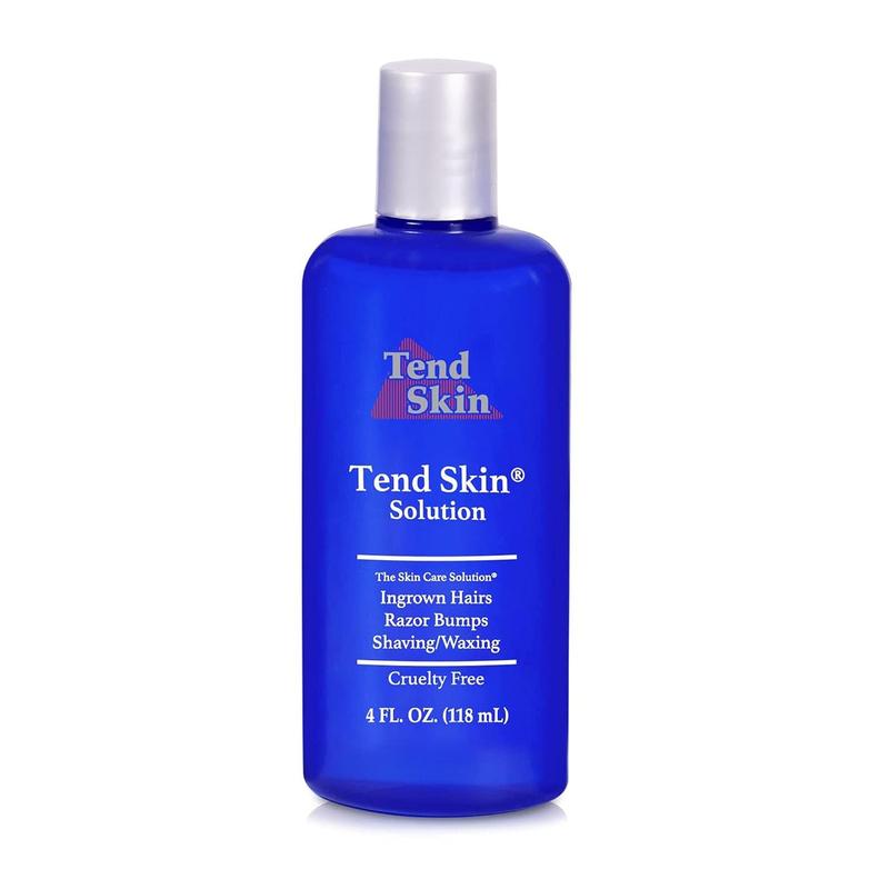 Tend Skin Womens AfterShave Post Waxing Solution for Ingrown Hair, Razor Bumps and Burns, 4 ounce, Blue