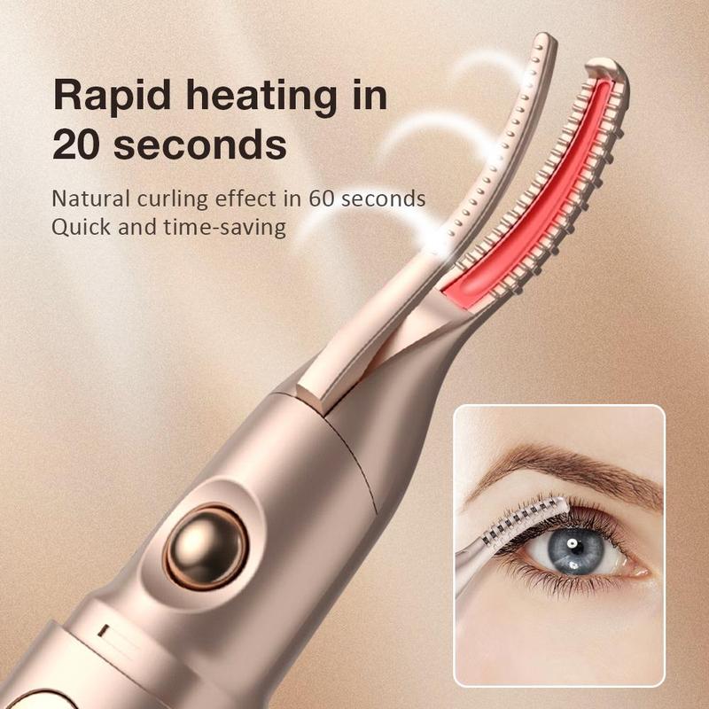 Portable Electric Eyelash Curler, 1 Box 2 in 1 Heated Eyelash Curler & Eyebrow Trimmer, 2 Temperature Control Eyelash Curler, Women's Makeup Tools