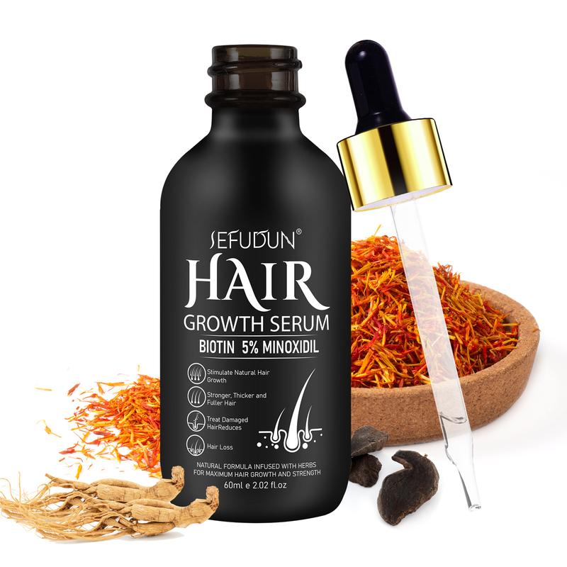 Sefudun 5%  Minoxidil Hair Serum(60ml), with Hair Roller Set,  Deals for You Days