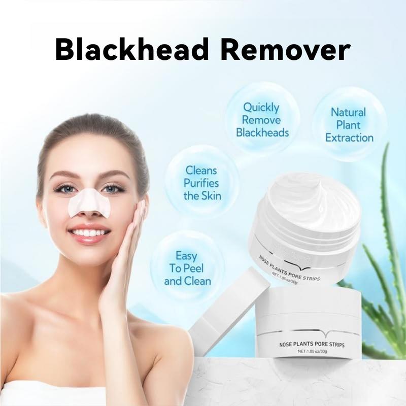 Blackheads & Whiteheads Removal Mask with 60-count Strips, Blackhead Remover Peel Off Mask, Nose Plants Pore Cleanser Purifying Face Mask(1.05oz 30g) nose  strips