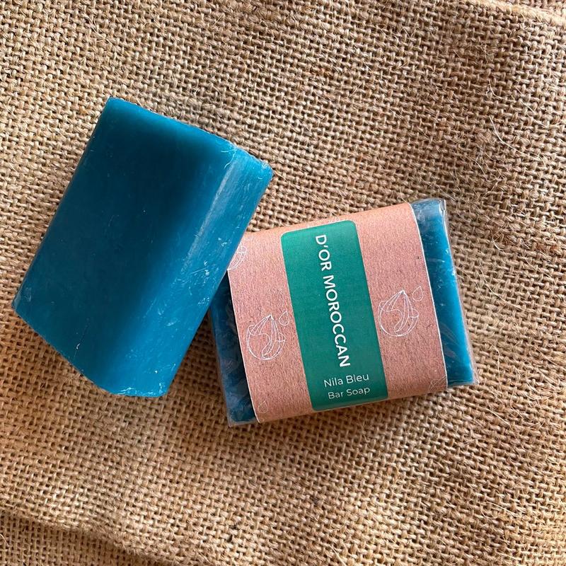 Moroccan Handcrafted Bar Soap Argan Oil, Prickly Pear & Nila Bleu Body Care Body Wash Daily Unscented