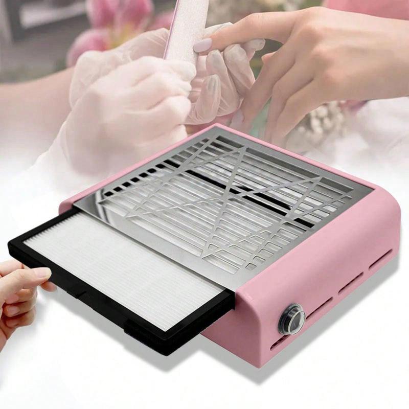 Nail Dust Cleaner, Low Noise Nail Dust Vacuum Collector with Detachable Filter, Manicure & Pedicure Tool for Home & Salon Use