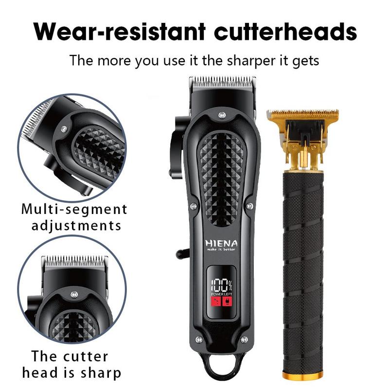 Rechargeable Electric Hair Clipper for Christmas Gift, 1 Box Cordless Hair Trimmer & Accessories, Professional Hair Shaver for Men, Great for Barbershop Salon Home Use