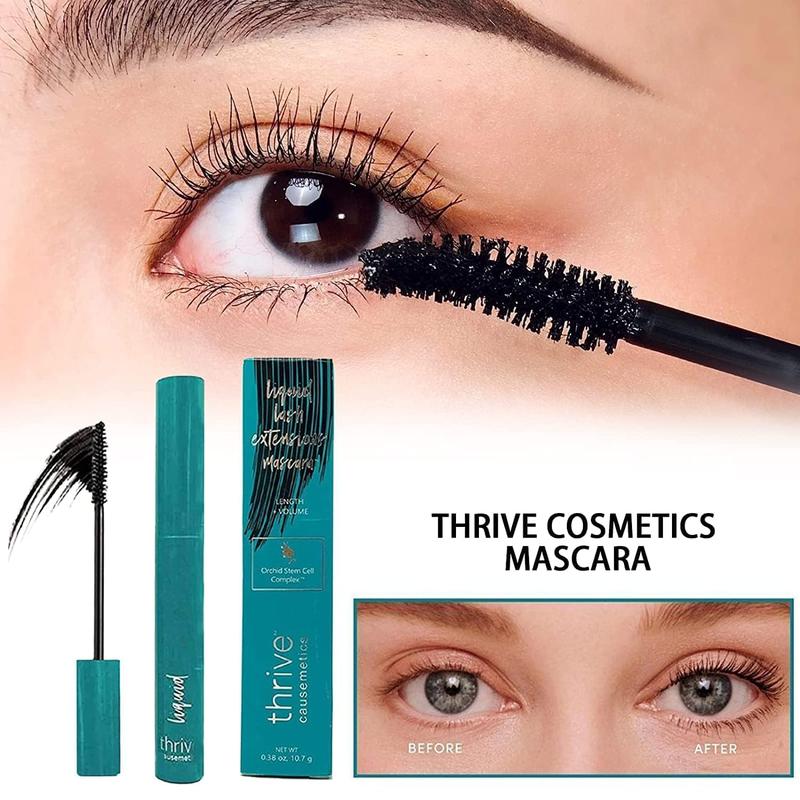 Mascara Liquid for Thrive Lash Extensions Mascara-Brynn Thick and Slender, Long-Lasting & Smudge-Proof, Waterproof and Sweatproof(Black 10.7g 0.38 OZ)