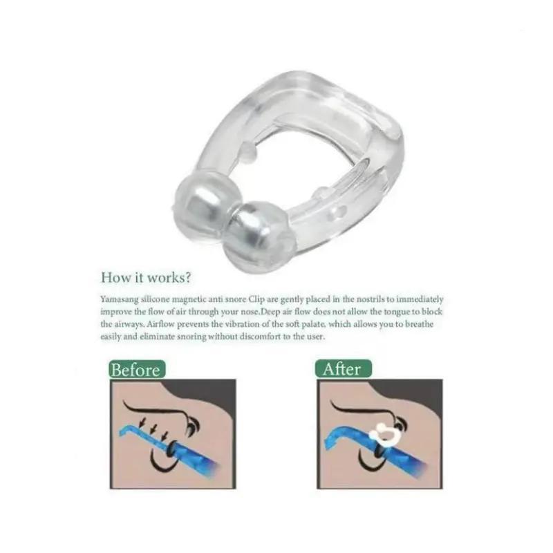 Magnetic Anti-snoring Nose Clip, Portable Mini Snore Stopper, Snore Relief Nose Clip, Sleep Aid Nose Clip, Manual Massage Tool for Home & Travel