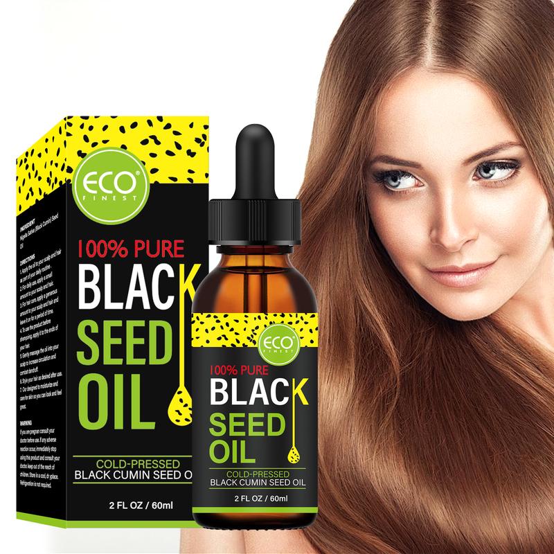 ECO FINEST Black Seed Oil - 3 Times Thymoquinone, 100% Turkish Black Cumin Seed Oil, Liquid Pure Blackseed Oil,  Skincare Skin Repair Serums Comfort