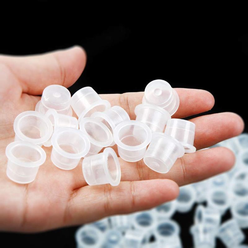 Tattoo Ink Cups 300PCS 14mm Medium Disposable Tattoo Pigment Caps Plastic for Tattooing Tattoo MachineTattoo Supplies Tattoo Needles Tattoo Kits