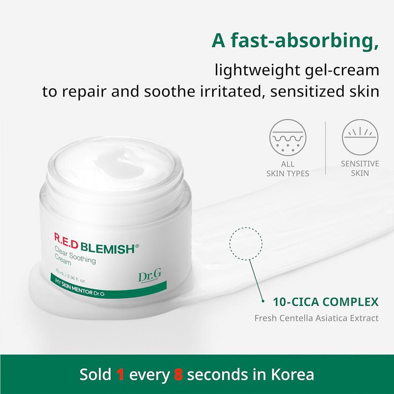 Dr. G - RED Blemish Clear Soothing Cream 70ml | INSTANTLY SOOTHE RED, SENSITIVE SKIN