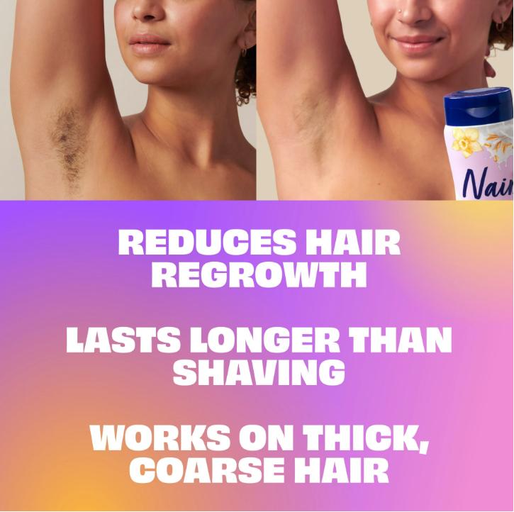 Nair Body Cream Hair Remover, Soothing Aloe & Water Lily, Body Hair Removal Cream for Women, 7.9 oz