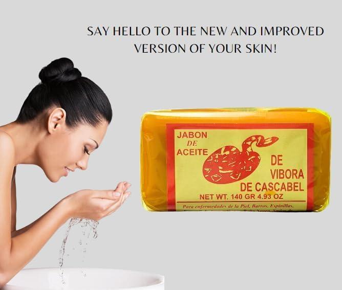 Jabon De Aceite Vibora De Cascabel - Soap for Natural Skincare - 140g 4.23oz - Facial, Skin Repair