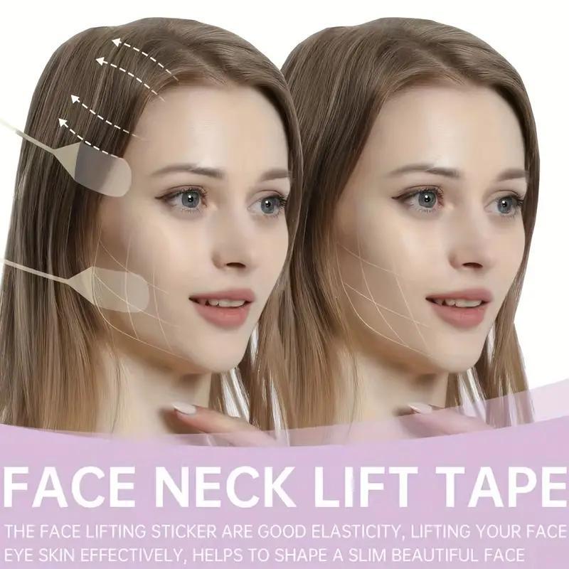 Face Lifting Tape, 4 Counts set Transparent Face Firming Tape, Neck, and Eye Lift Lifting Tool for Women and Men, Christmas Gift