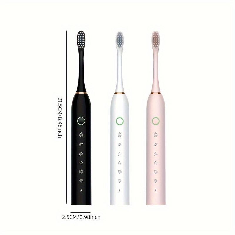 Electric Toothbrush Set, 1 Box Waterproof Rechargeable Toothbrush & Replacement Brush Heads, Oral Care Toothbrush for Adults & Teens