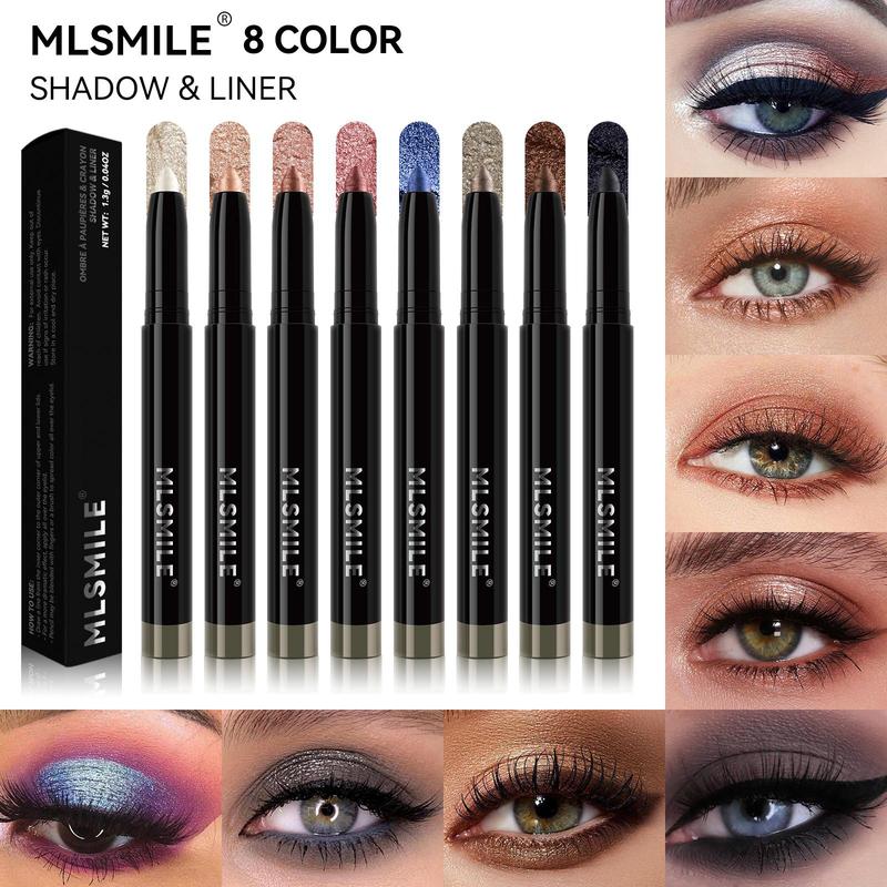 Long Lasting Eyeshadow Stick, 4 Counts set Eye Shadow Stick, Glitter Multi-dimensional Eye Makeup for Music Festival