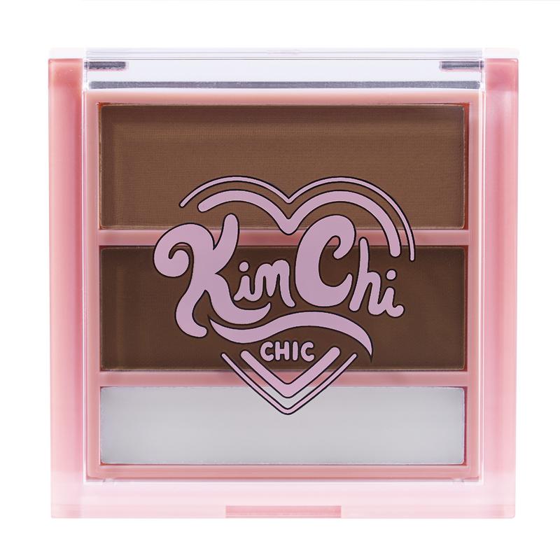 KimChi Chic KimBROWly Eyebrow Powder and Wax Duo - Shade & Contour for Natural-looking Brows, Cosmetic Makeup