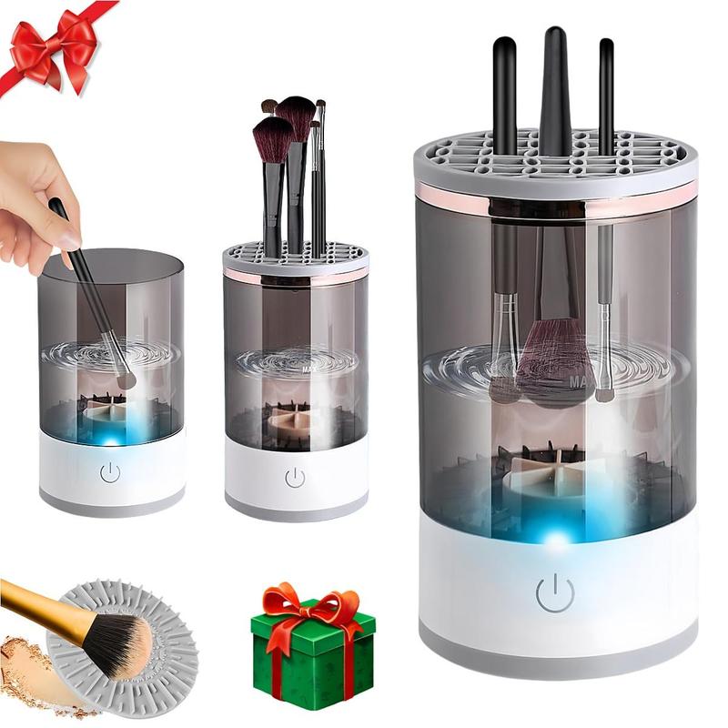 Electric Makeup Brush Cleaner, 3 in 1 USB Makeup Brush Cleaner Machine, Makeup Brush Cleaning Tool with Brush Cleaning Pad, Ideal Gifts for Women