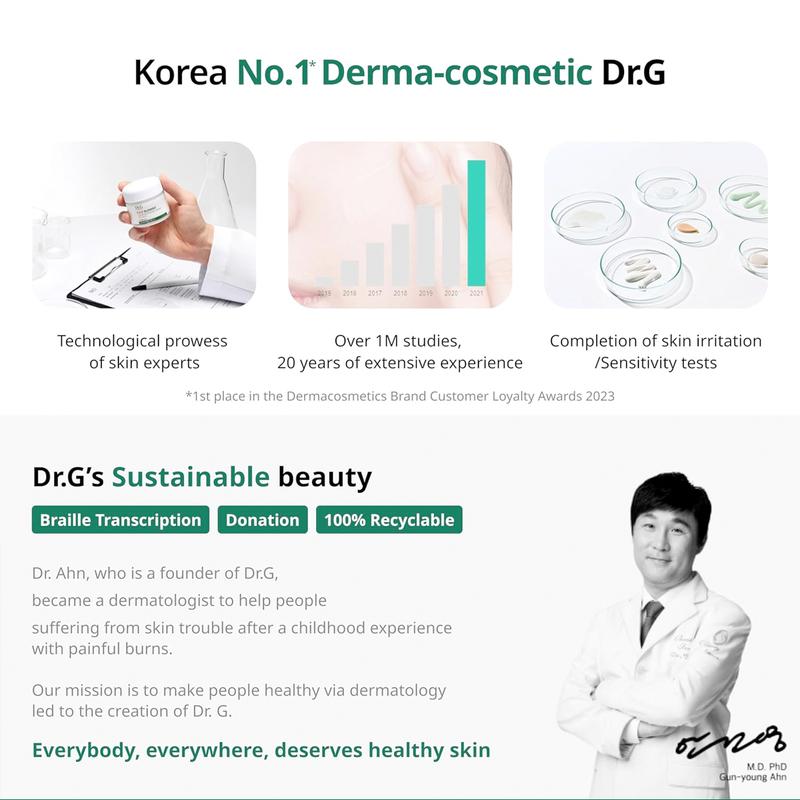 Dr. G - RED Blemish Clear Soothing Cream 70ml | INSTANTLY SOOTHE RED, SENSITIVE SKIN