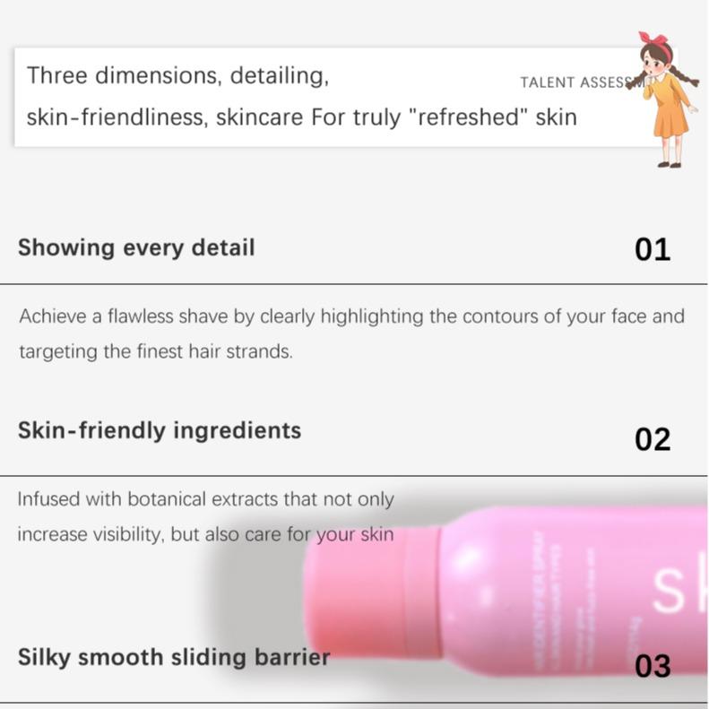 SKNBODY Hair ldentifier Spray and DermaplanerSet Body Care Flawless hair identifier spray watery Hair Removal Razor Wax Comfort Cosmetic shaving cream odor