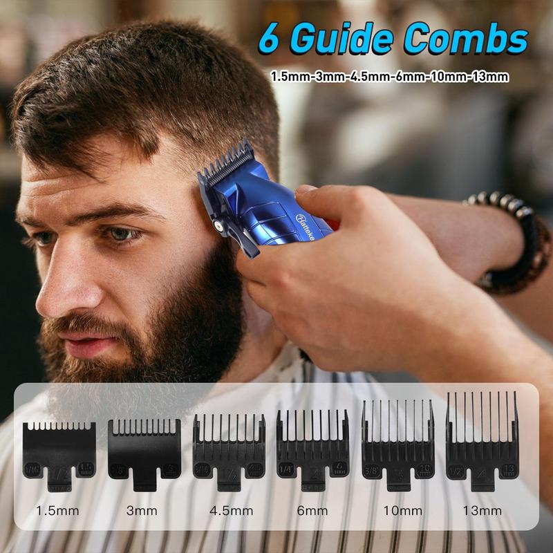 Portable Hair Clipper, 1 Set Rechargeable Hair Trimmer with Limited Comb & Charging Cable & Cleaning Brush & Charge, Great Gifts for Men