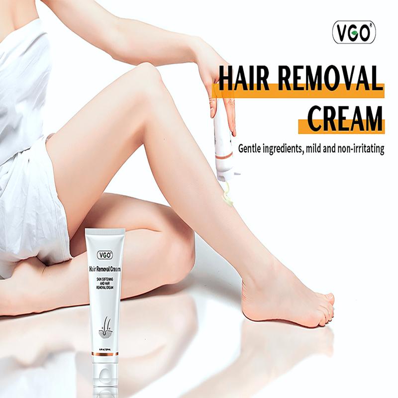 VGO Hair Removal Cream for Women & Men, 120ml   4.06oz Body Care Cosmetic Body Care Smooth Wax Gentle Jojoba Sensitive Comfort bodyhair bleach