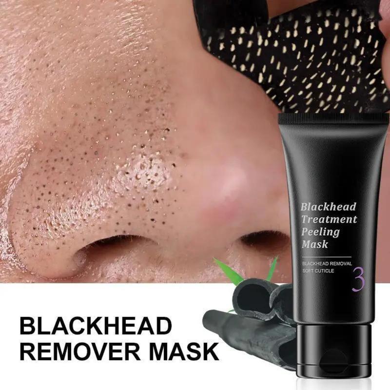 Bamboo Charcoal Blackhead Remover Face Mask – 50g Deep Cleansing Anti-Acne Treatment for Nose & Face, Purifying Skin Care Solution