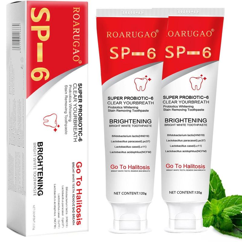 [+$5 GET 2PACK] SP-6 Probiotic Toothpaste：Enhanced Formula Balances The Oral Microbiome, Removes Stains, And Provides Long-lasting Fresh Breath.