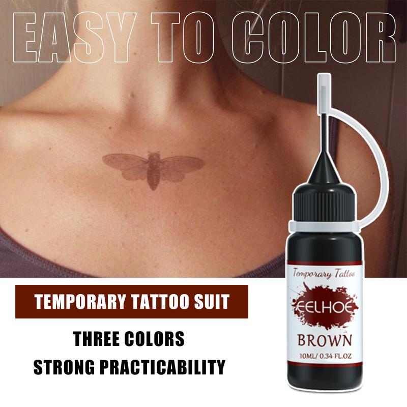 EELHOE Juice Tattoo Set, Waterproof and Long-Lasting, Temporary Juice Tattoo Liquid, Cosmetics