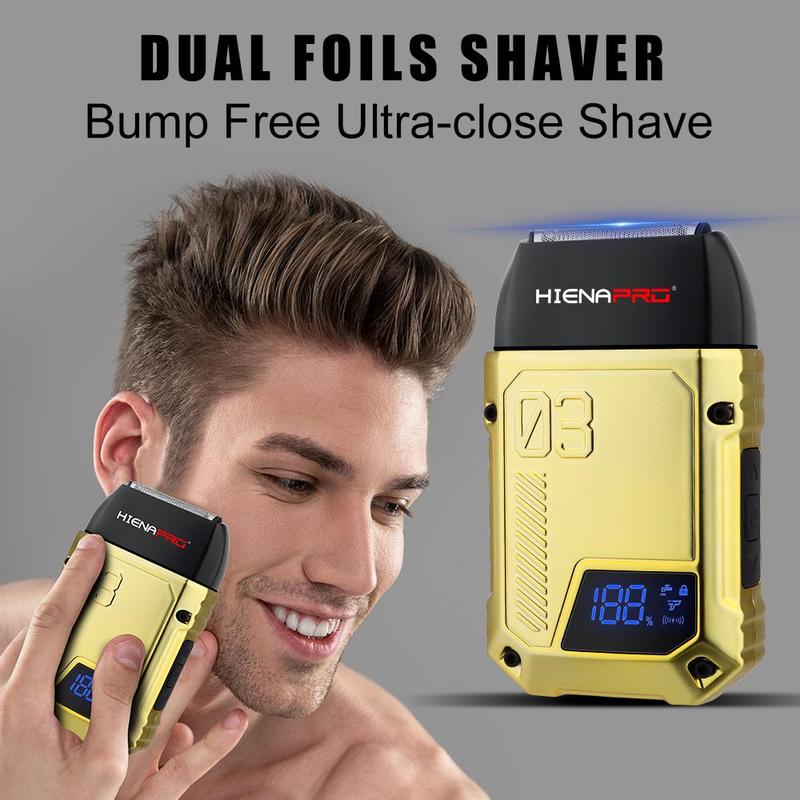 Electric Shaver, 1 Box Rechargeable Beard Trimmer & Accessories, Wet & Dry Use Beard Shaver, Great for Men Stylists Barber Barbershop Salon Home Use