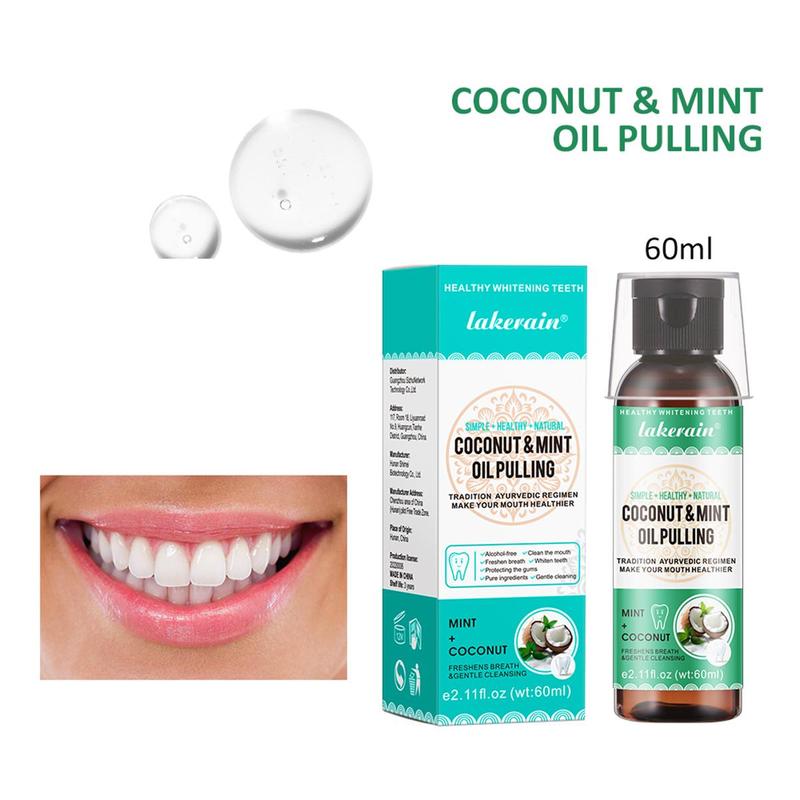 Coconut Oil Mouthwash, Deep Cleaning Oral Care Oil, Oral Hygiene Product for Daily Use, Deep Cleaning Oral Care Oil, Mouthwash for Daily Use