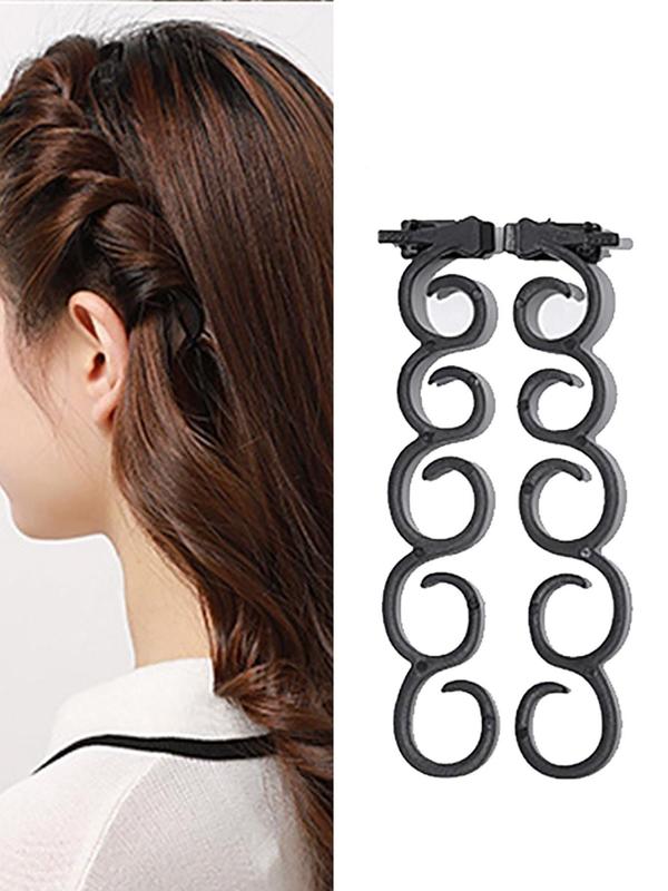 2pcs Plastic Twist Braider, Hair Braiding Tool, Professional Hair Styling Tool Set, Casual Simple Daily Outdoor Hair Accessories for Women