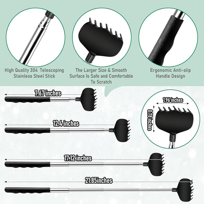 Extendable Back Scratcher, Funny Christmas Gift & Stocking Stuffer for Men, Women, Dad, Mom, – Comes with Gift Box  Body Care Comfort