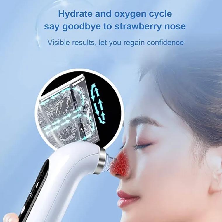 5 in 1 Electric Facial Pore Cleaner Tool Set Upgraded Strong Suction Man Woman Blackhead Vacuum Acne Remover