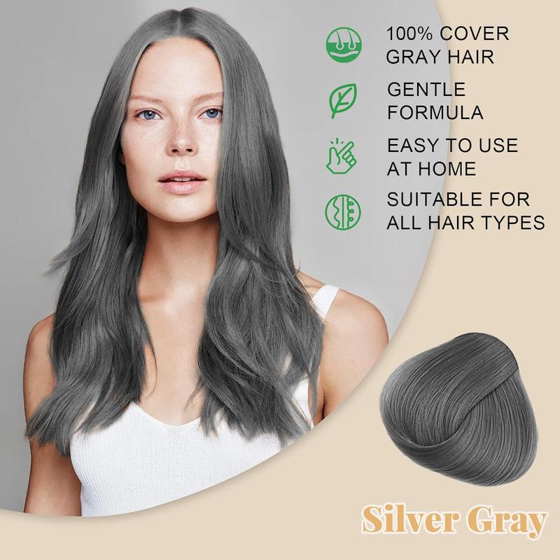 Silver Gray Hair Dye Shampoo, Instant Hair Color Shampoo, Color Shampoo Hair Dye for Women Men, Lasting Shampoo Para Canas, Champu Para Canas 16.90 Fl Oz