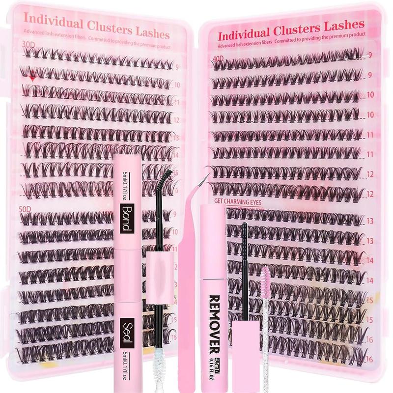 Individual False Eyelashes Kit, 640pcs box Natural Look Eyelash Extensions, Self Grafting Curl Eyelashes, Eye Makeup Enhancement False Eyelashes for Women