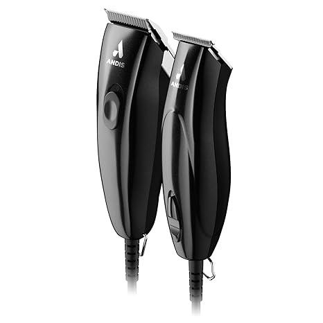 Andis 24810 Professional PivotPro and SpeedMaster Hair Clipper and Beard Trimmer PivotMotor Set, Black (COMBO DEAL)