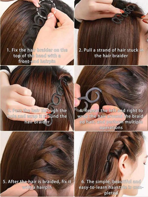 2pcs Plastic Twist Braider, Hair Braiding Tool, Professional Hair Styling Tool Set, Casual Simple Daily Outdoor Hair Accessories for Women