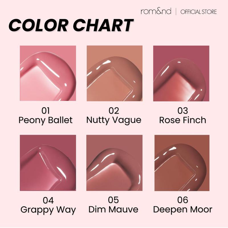 [rom&nd Official Shop] rom&nd GLASTING COLOR GLOSS DUO 03 Rose Finch + 04 Grappy Way