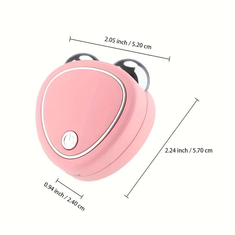 Portable Facial Microcurrent Beauty Instrument, Double Wheel Facial Skin Lifting & Firming Massager, Professional Facial Thinning Instrument for Women