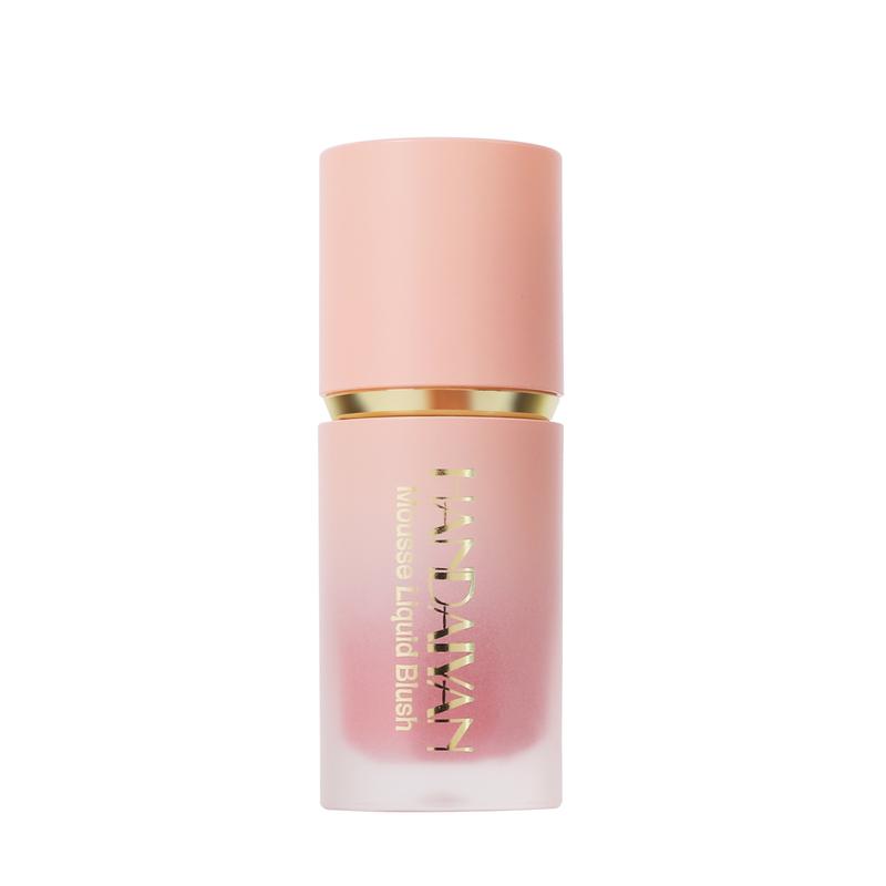 HANDAIYAN Velvet Mousse Liquid Blush, Matte Natural Silky Smooth Blush Stick with Applicator, Lightweight, Long-wearing, Smudge Proof, Natural-looking Makeup Cosmetic