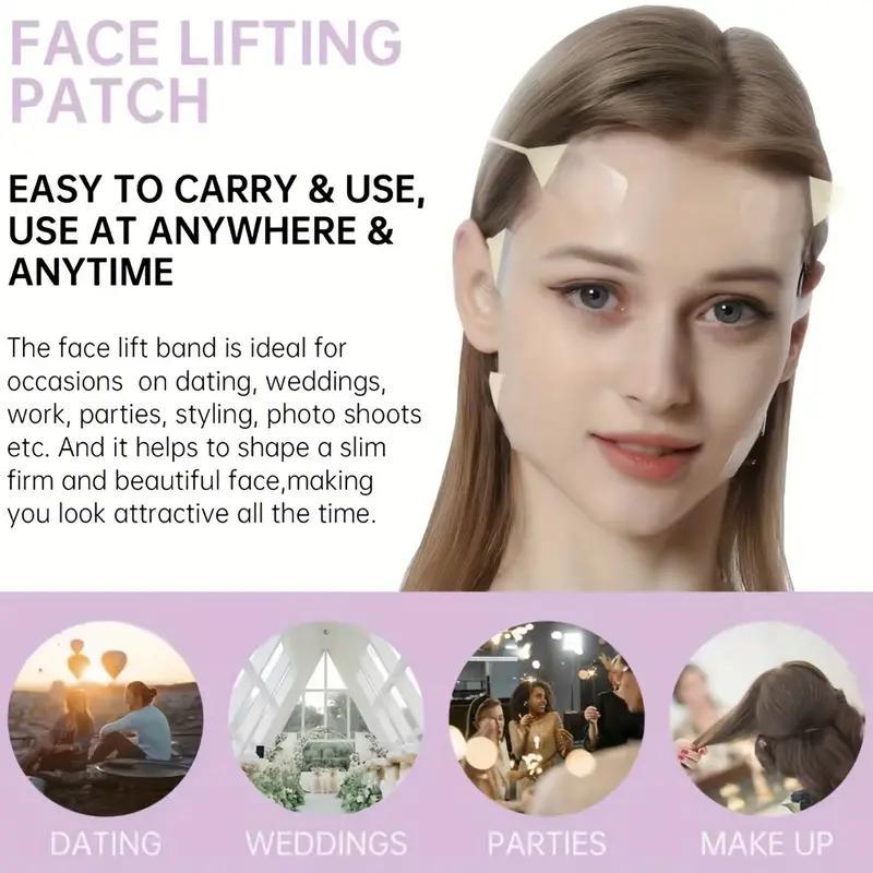 Face Lifting Tape, 4 Counts set Transparent Face Firming Tape, Neck, and Eye Lift Lifting Tool for Women and Men, Christmas Gift