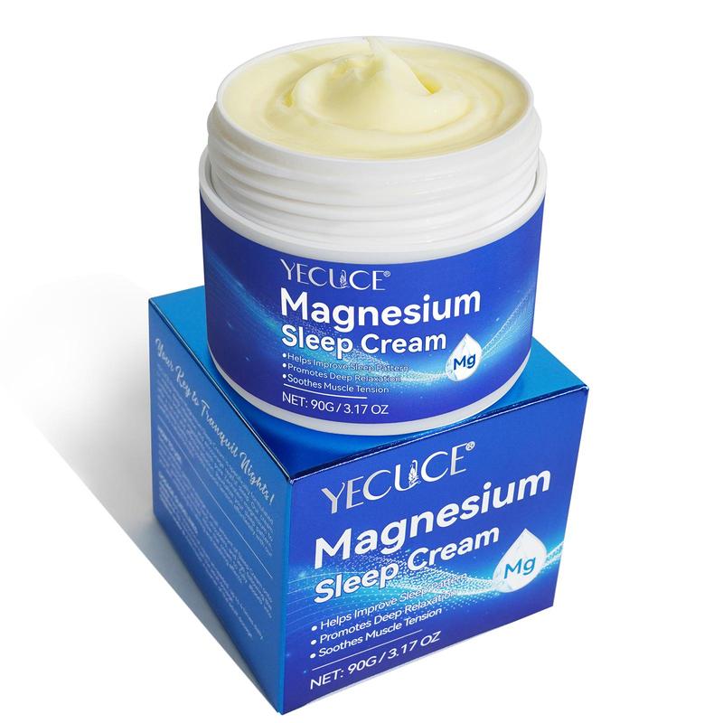 Magnesium Sleep Cream, Deep Moisturizing Sleep Cream, Gentle Formula Body Care Cream for Neck, Shoulders, Legs, Suitable for All Skin Types