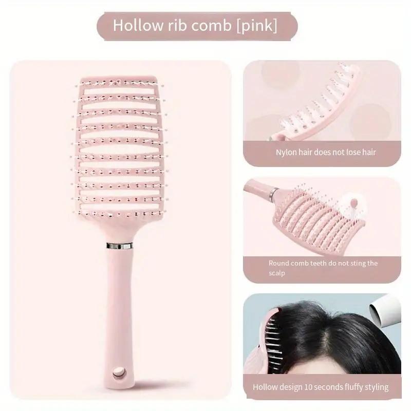 Hair brush, professional curved exhaust brush, blow drying faster, male girl, dry curled straight hair