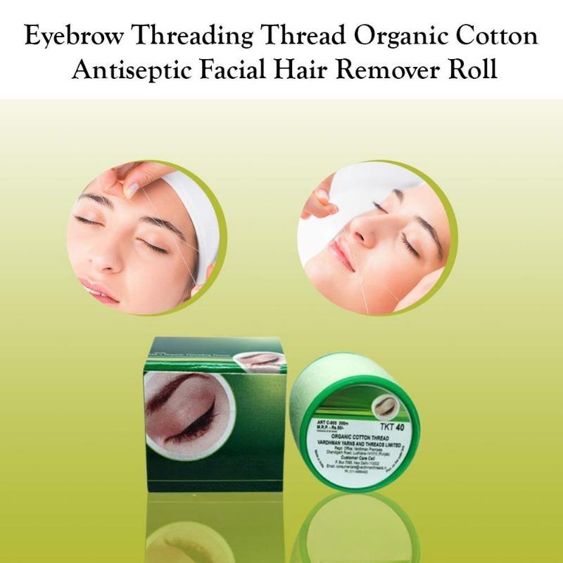 2 Spool X 300M Organica Organic Cotton Eyebrow Threading Thread - Dermaplaning Epilator Tool For Upper Lip Chin Forehead Hair Removal